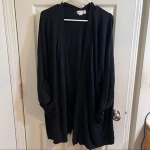 AVA VIV black cardigan with pockets